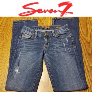 Seven7 Boot cut distressed Jean's Size 26